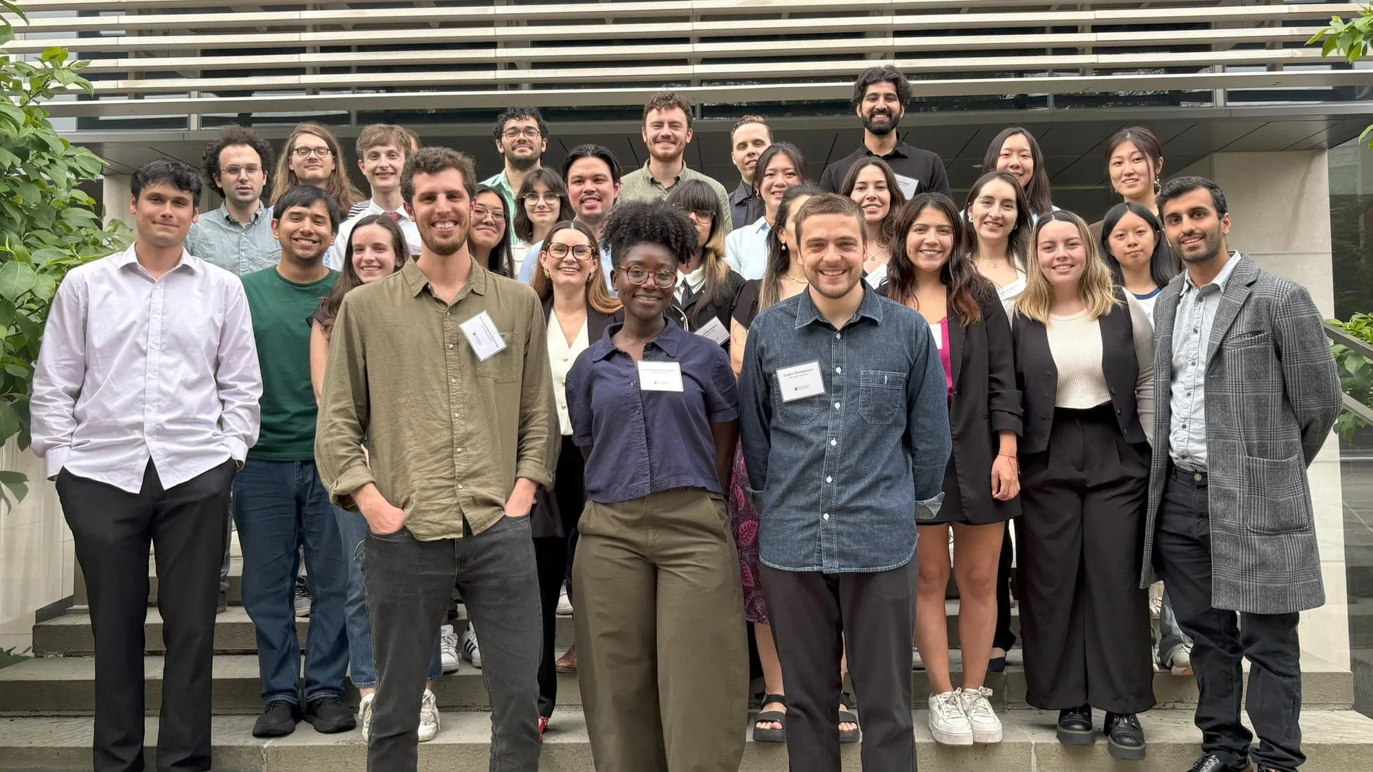 Group photograph of the Pre-doctoral Economics Conference participants outside at Princeton University
